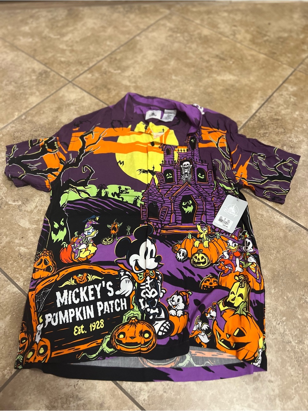 Disney Mickey's Pumpkin Patch Halloween Shirt - Purple/Orange/Black